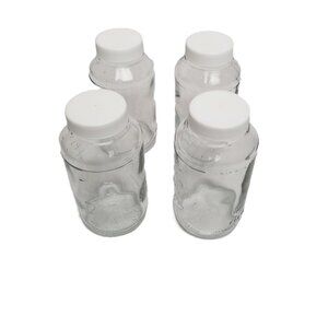 Lot 4 Vintage Preval 6oz Glass Bottles Graduated Measuring Craft Paint Storage